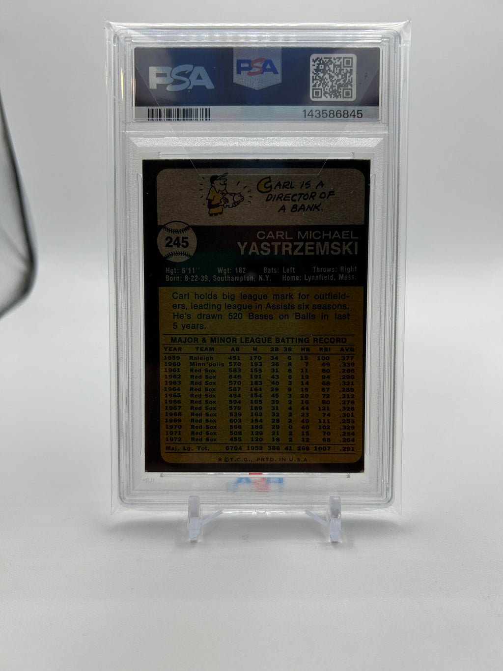 1973 Topps Carl Yastrzemski #245 PSA 4