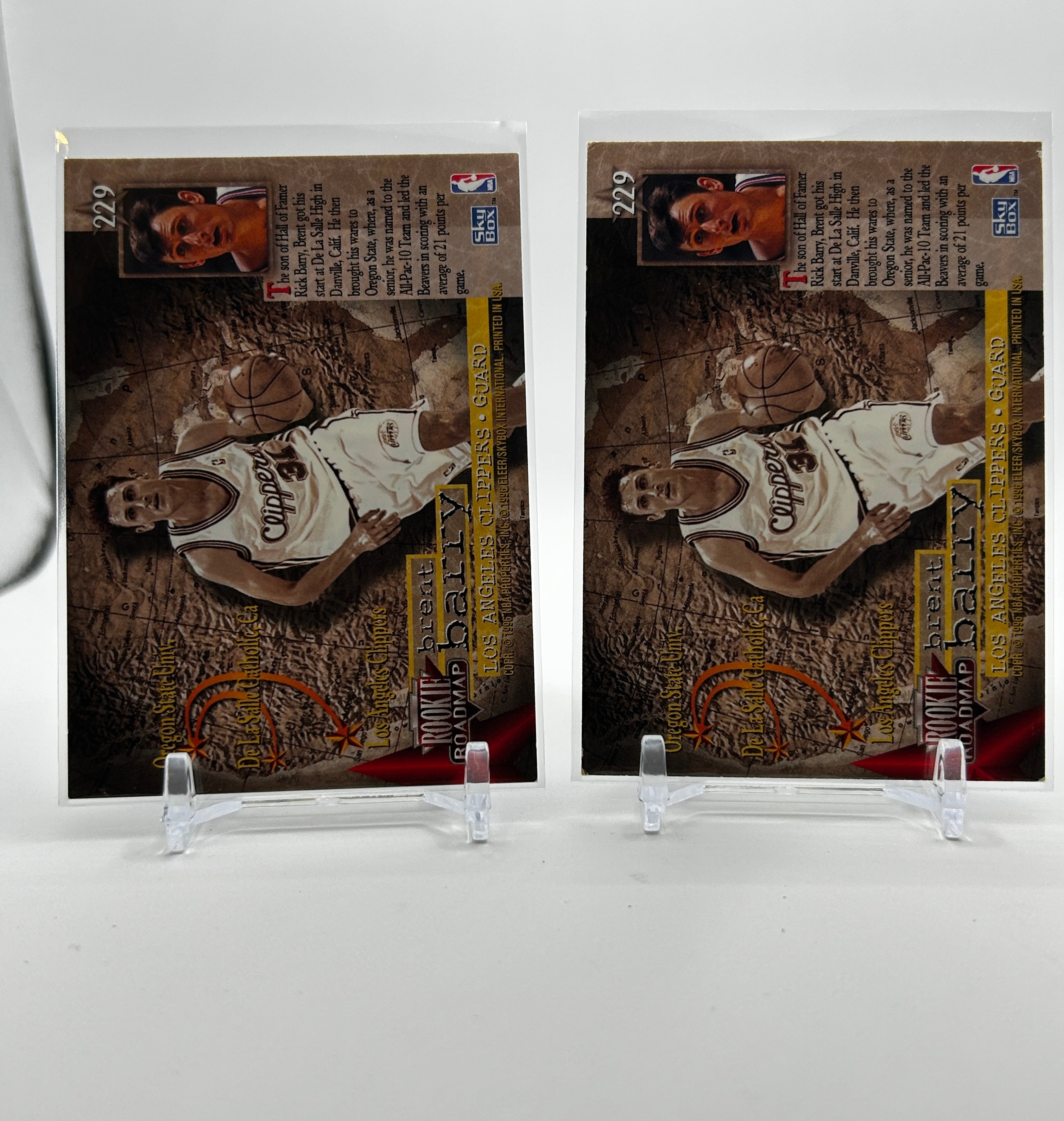 1996-97 UpperDeck Skybox Brent Barry Rookie Roadmap SP Set (x2) #229