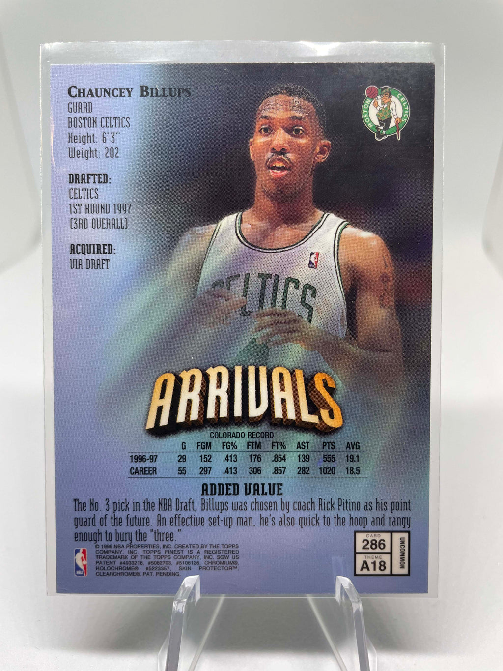 1997-98 Topps Finest Uncommon Chauncey Billups Rookie SP #286