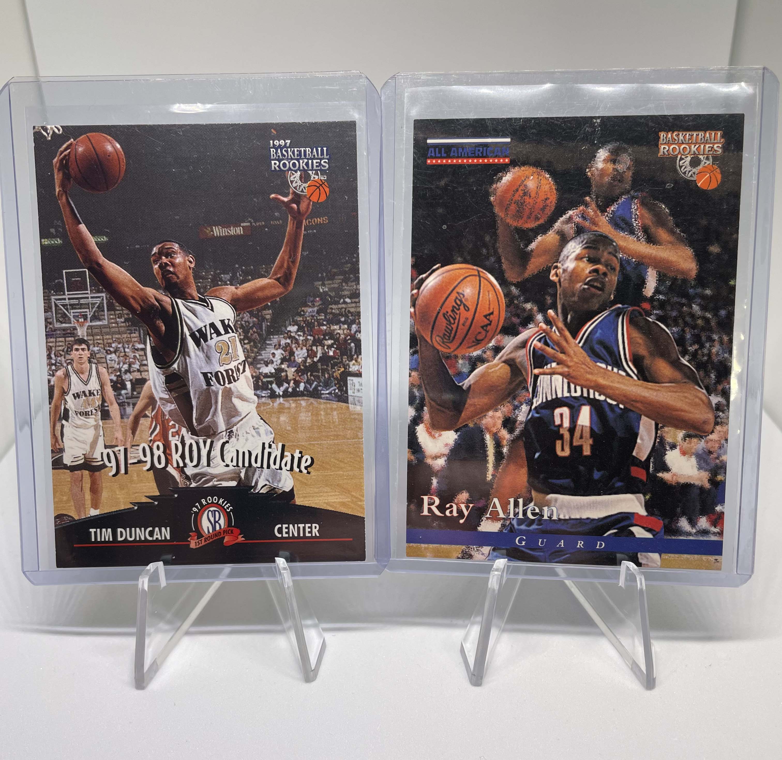1997 Score Board Rookies Tim Duncan #57 + /1996 Ray Allen Rookie #84