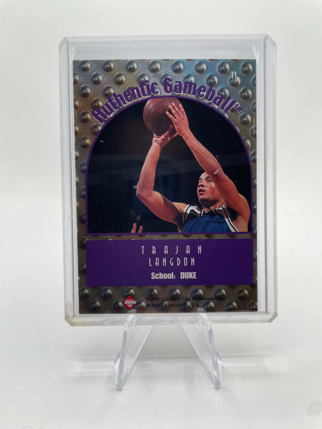 1999-00 Collector's Edge Rookie Rage Authentic Gameball #TL Trajan Langdon RC
