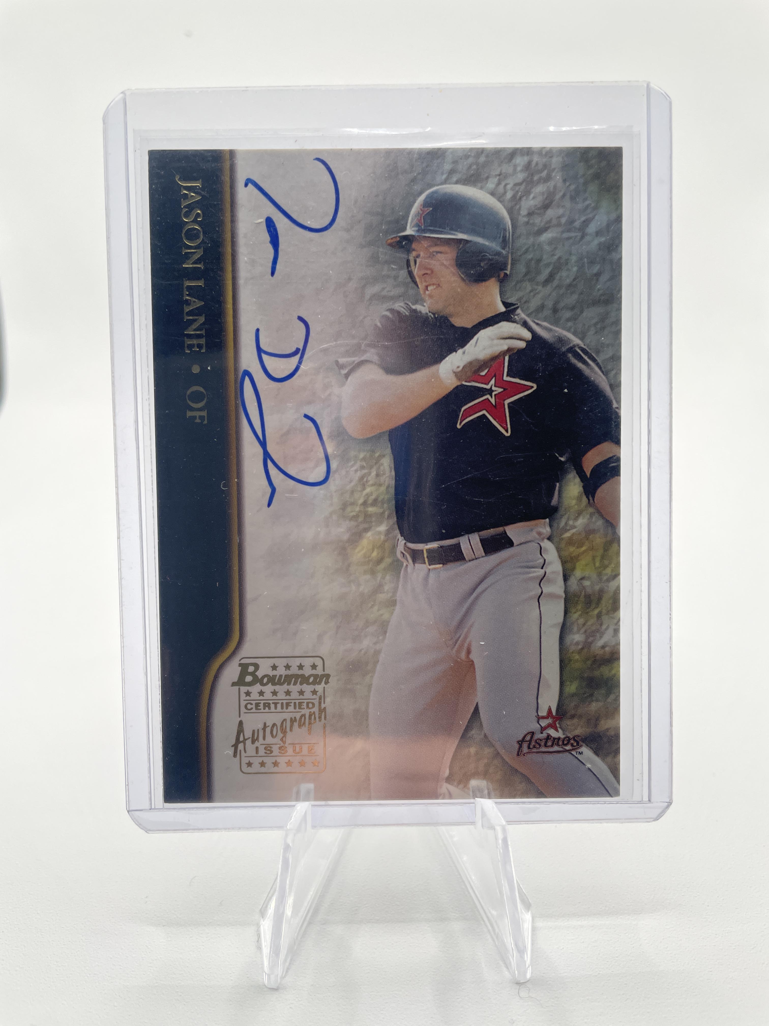 2002 Bowman Certified Autograph Issue Jason Lane Auto #BA-JL
