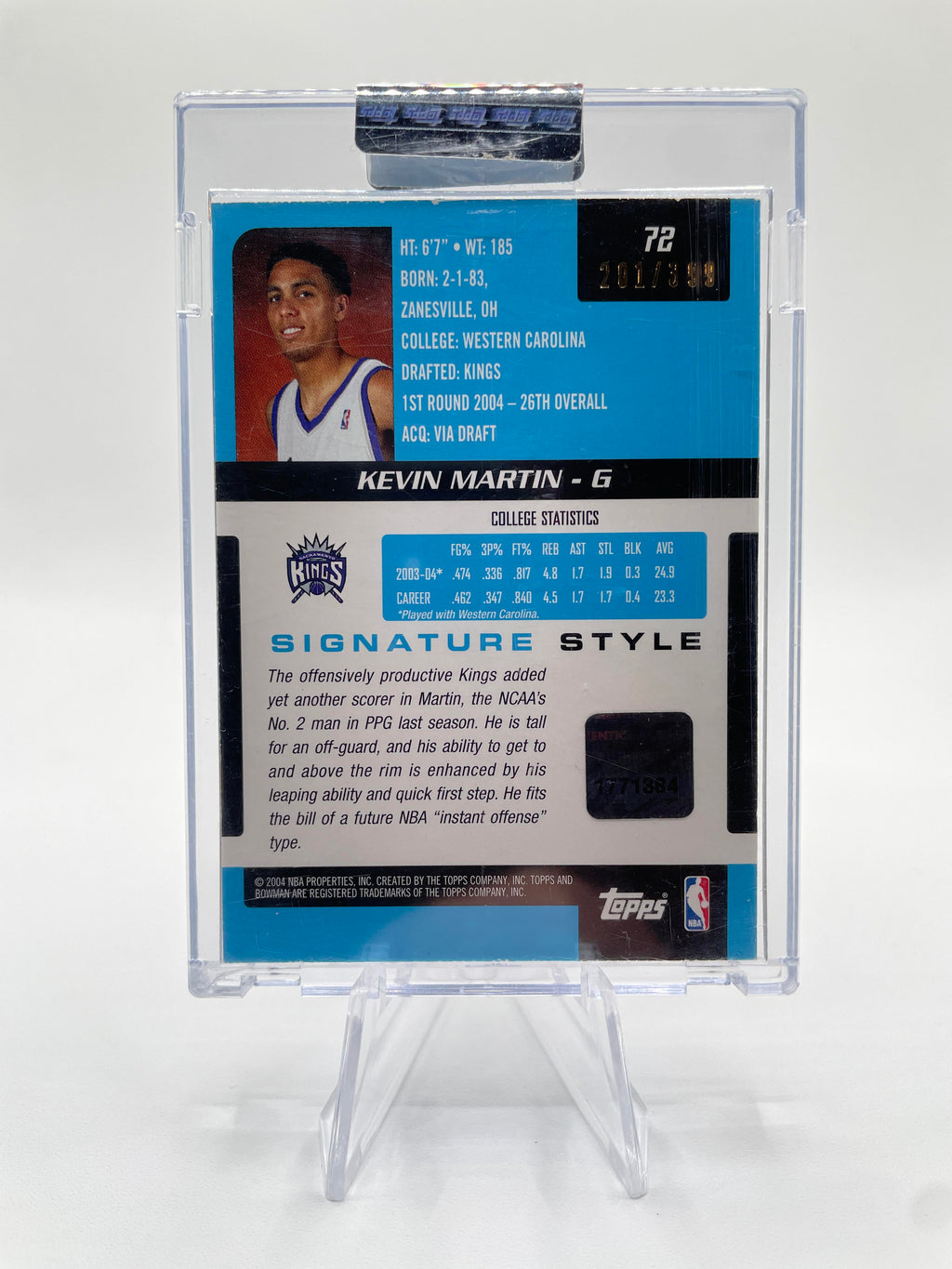 2004-05 Bowman Signature Kevin Martin Rookie Auto /399