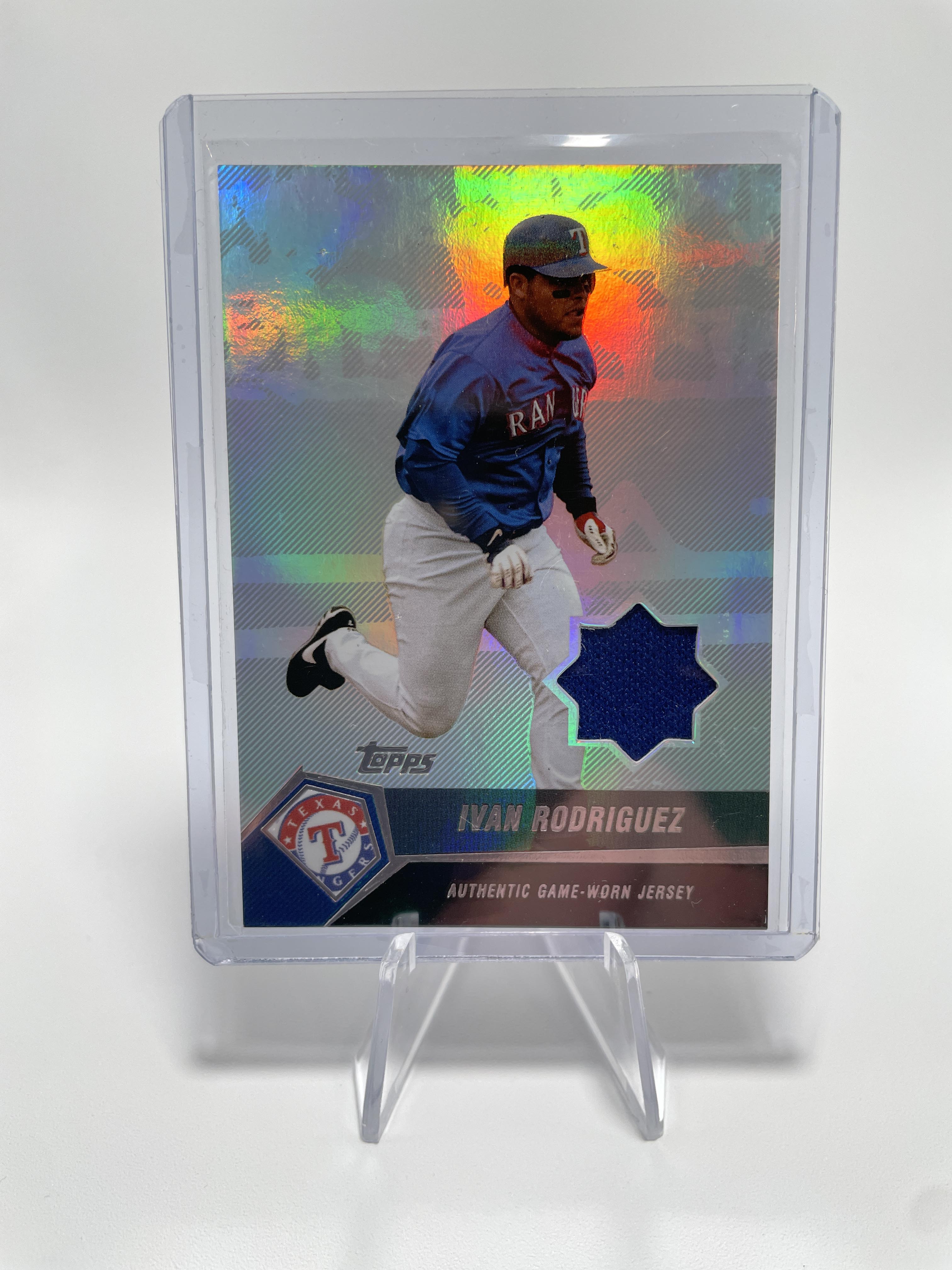 2004 Topps Clubhouse Collection Ivan Rodriguez #IR Game Worn Jersey
