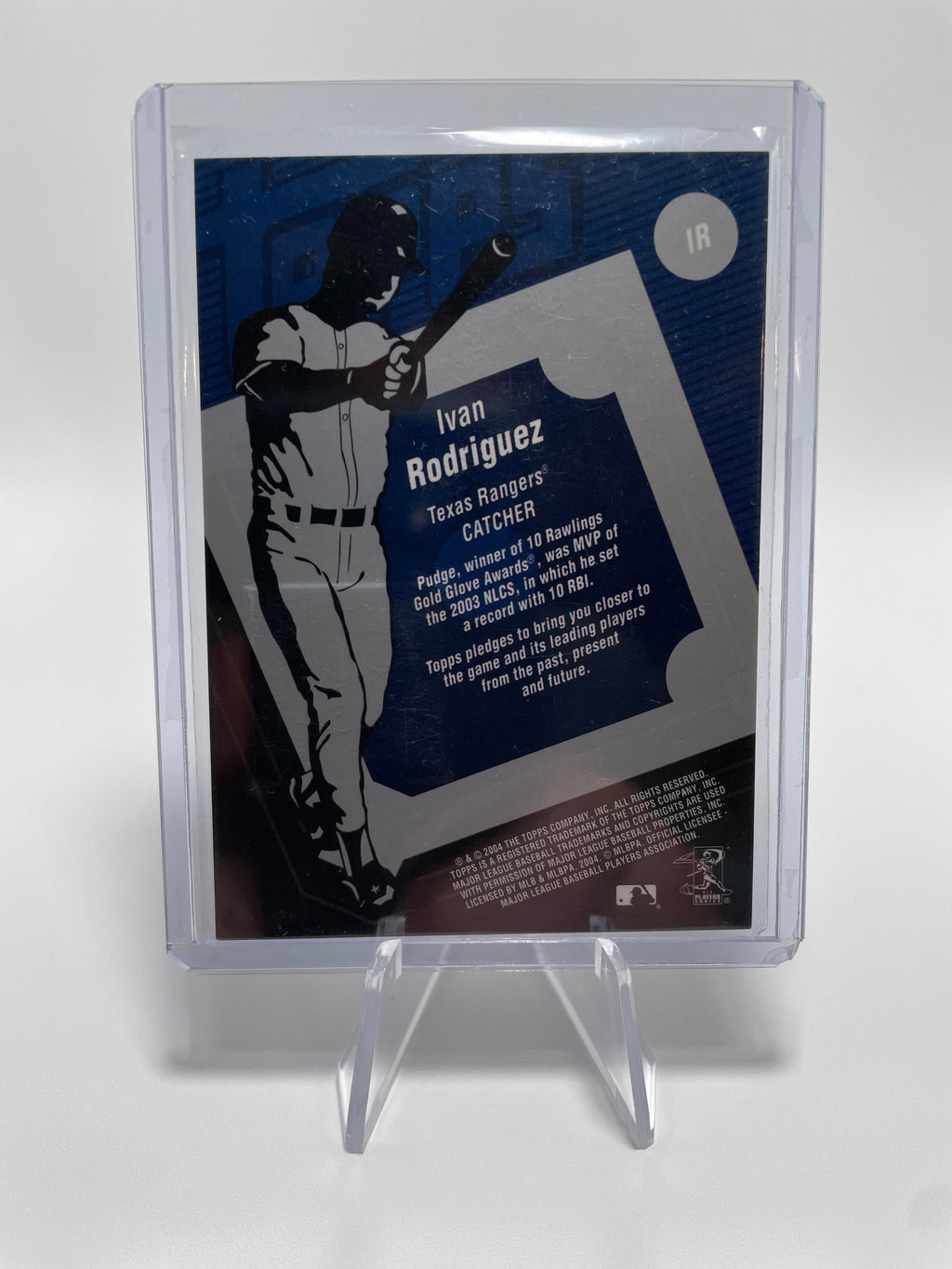 2004 Topps Clubhouse Collection Ivan Rodriguez #IR Game Worn Jersey