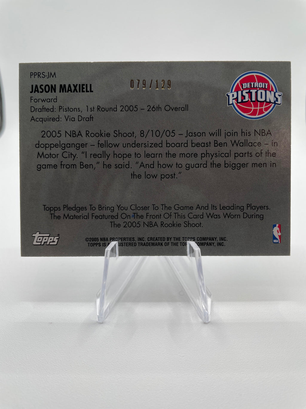 2005-06 Topps Jason Maxiell Picture Perfect Rookie Patch /129