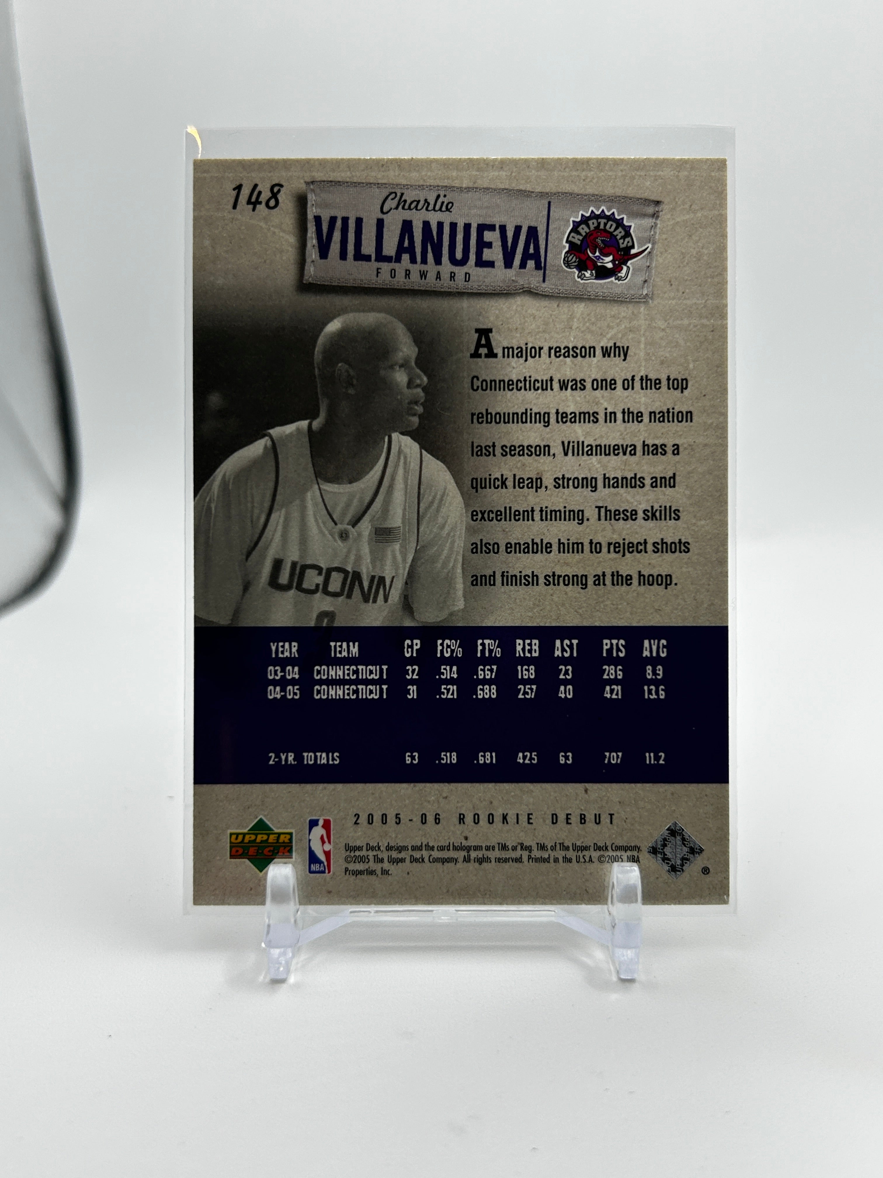 2005-06 Upper Deck Rookie Debut Charlie Villanueva Rookie #148