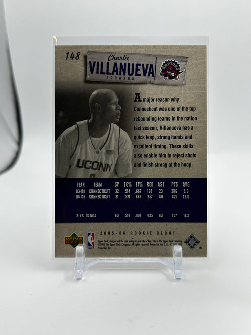 2005-06 Upper Deck Rookie Debut Charlie Villanueva Rookie #148