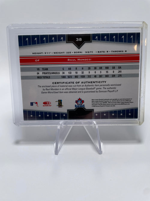 2005 Donruss Champions Raul Mondesi Impressions Game Used Patch #38 Blue Jays