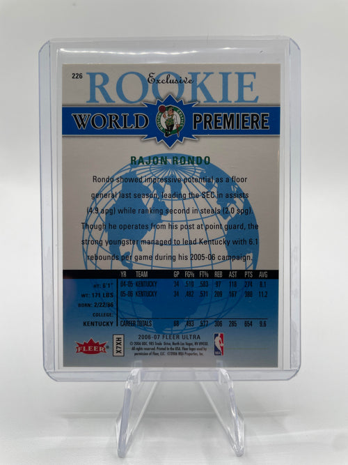 2006-07 Fleer Ultra Rajon Rondo Rookie World Premiere SP #226