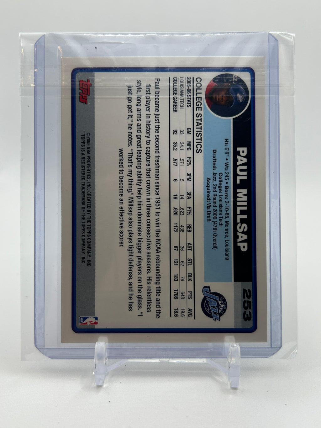 2006-07 Topps Paul Millsap Rookie #253