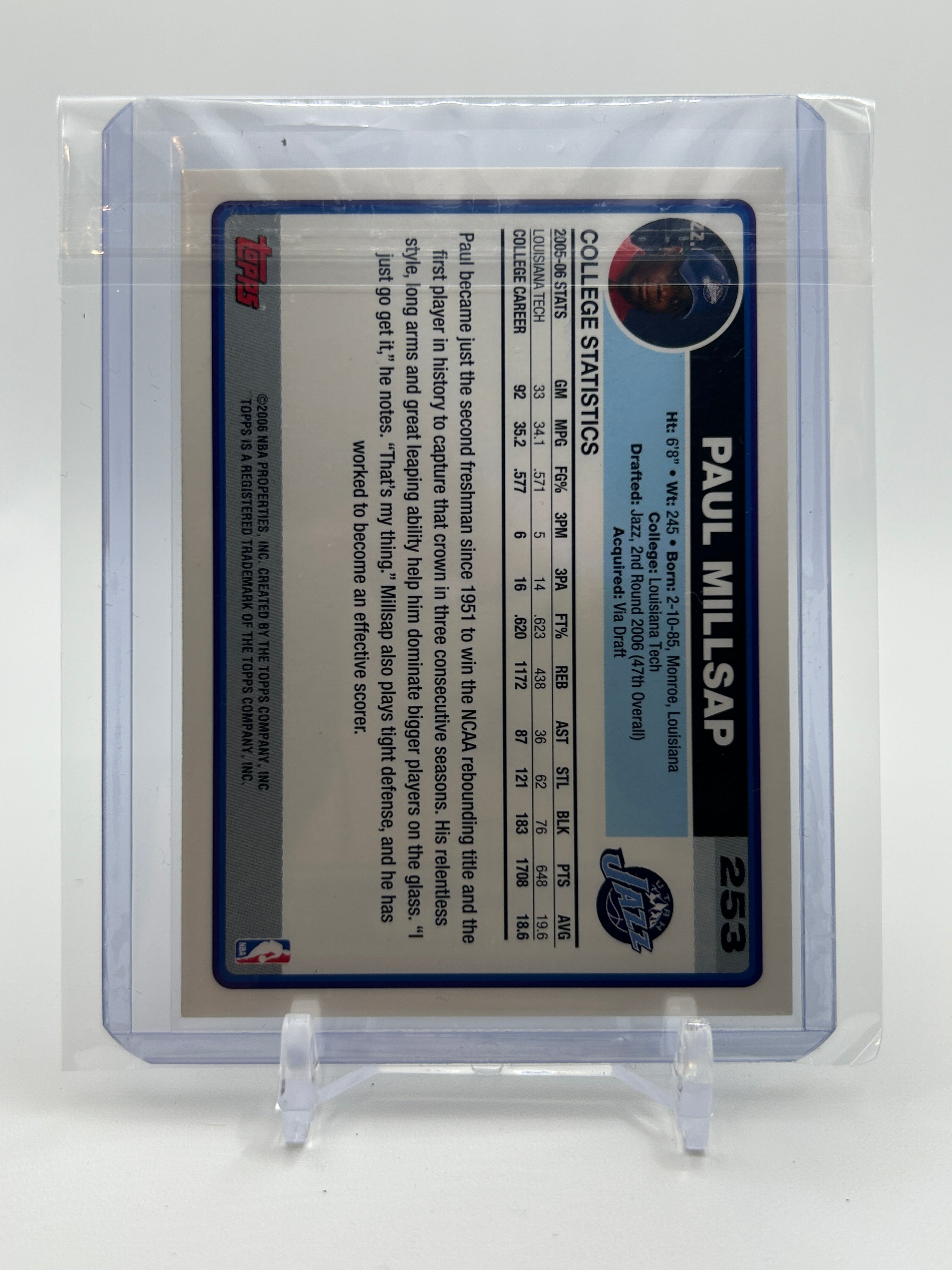 2006-07 Topps Paul Millsap Rookie #253