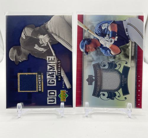 2006 Upper Deck Game Materials Carlos Lee Patch + 2007 UD Game Materials Patch