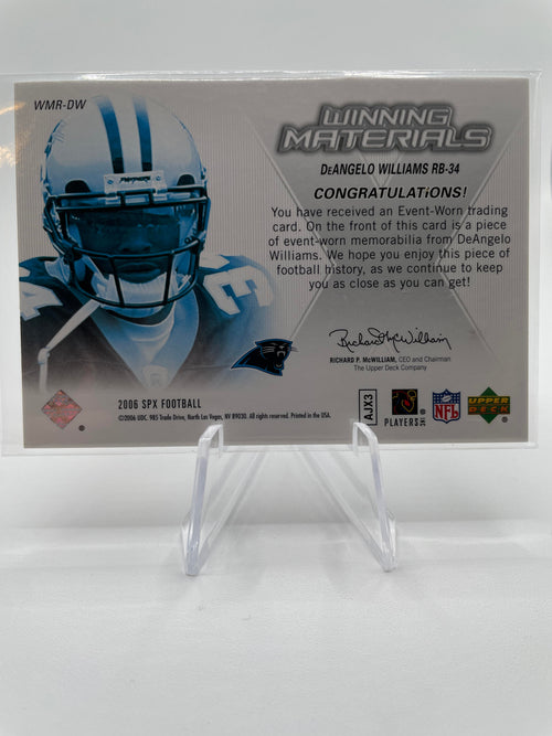 2006 Upper Deck SPX DeAngelo Williams Winning Materials Rookie SP Patch #WMR-DW