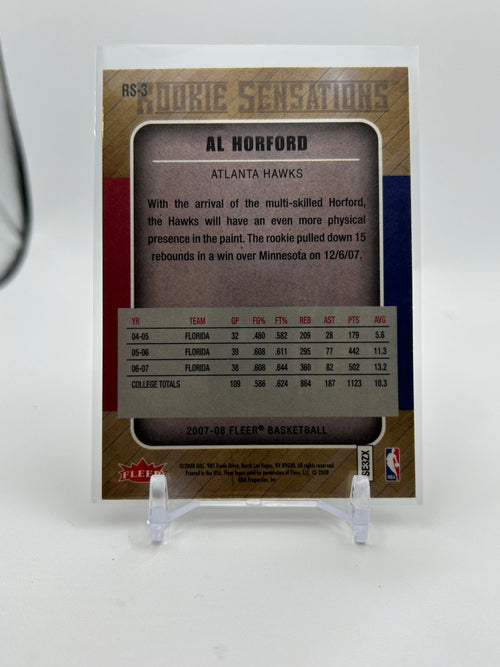 2007-08 Fleer Al Horford Rookie Sensations #RS-3