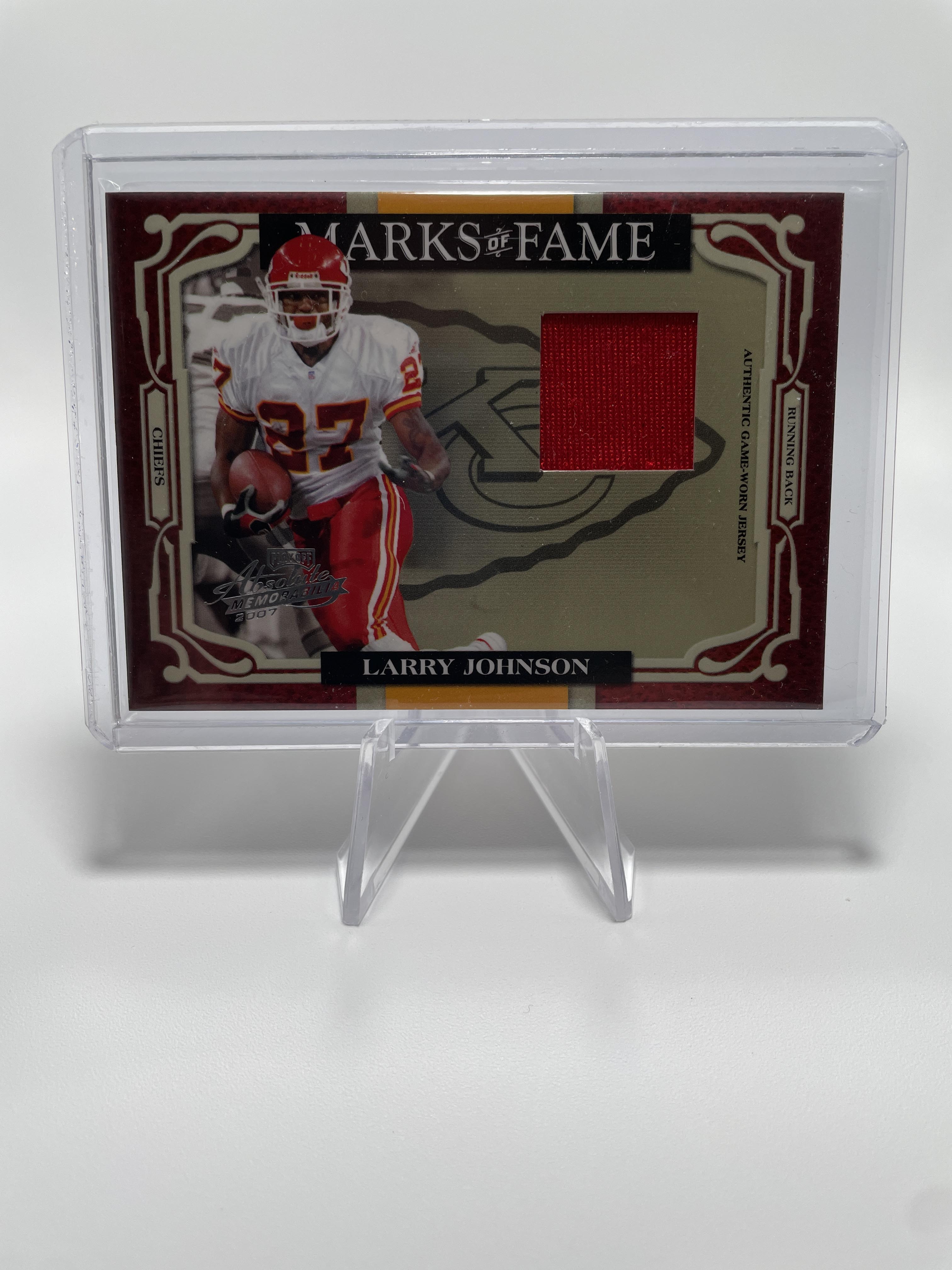 2007 Absolute Memorabilia Marks of Fame Larry Johnson Patch #16 /200