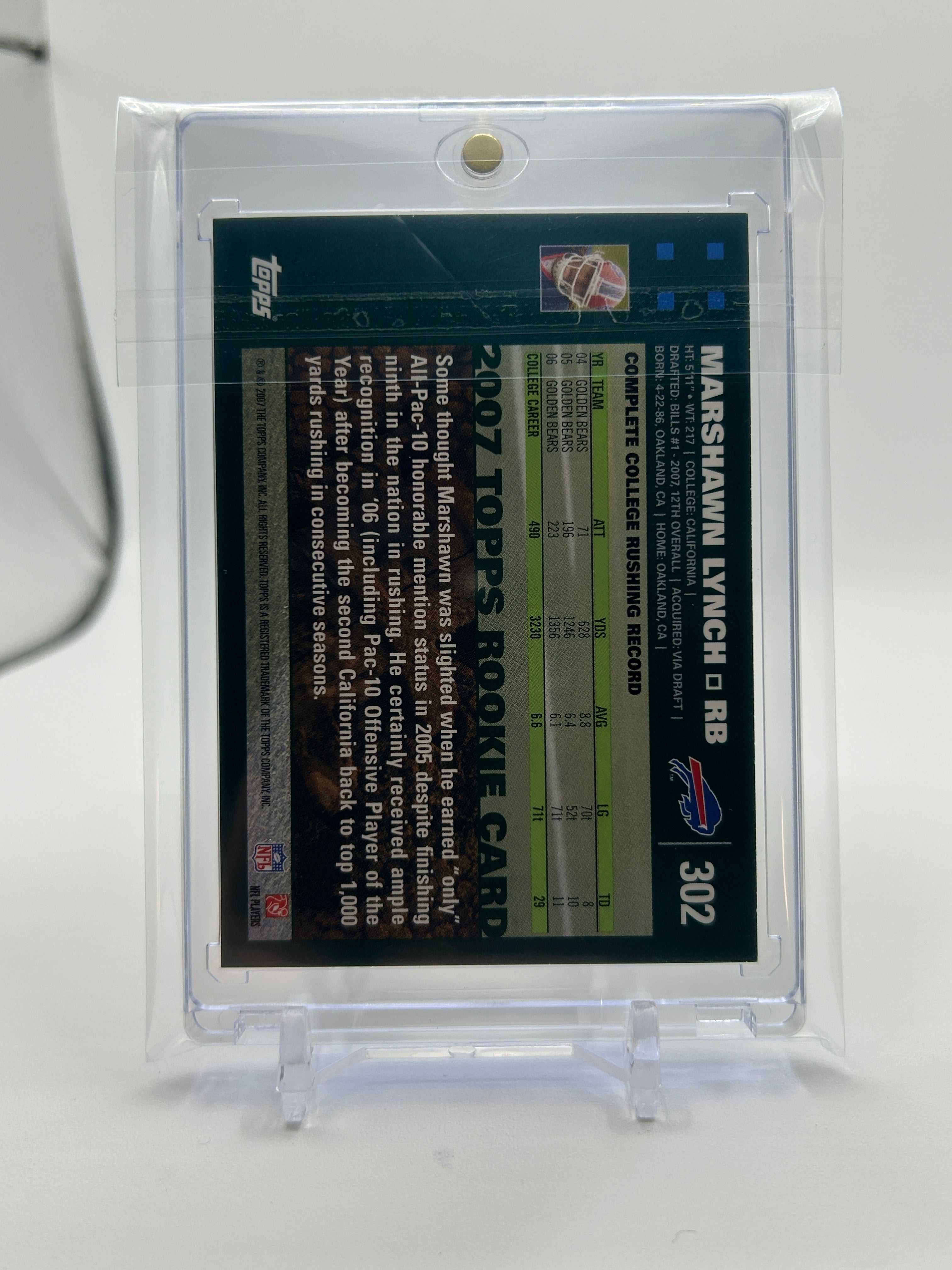 2007 Topps Marshawn Lynch Rookie #302