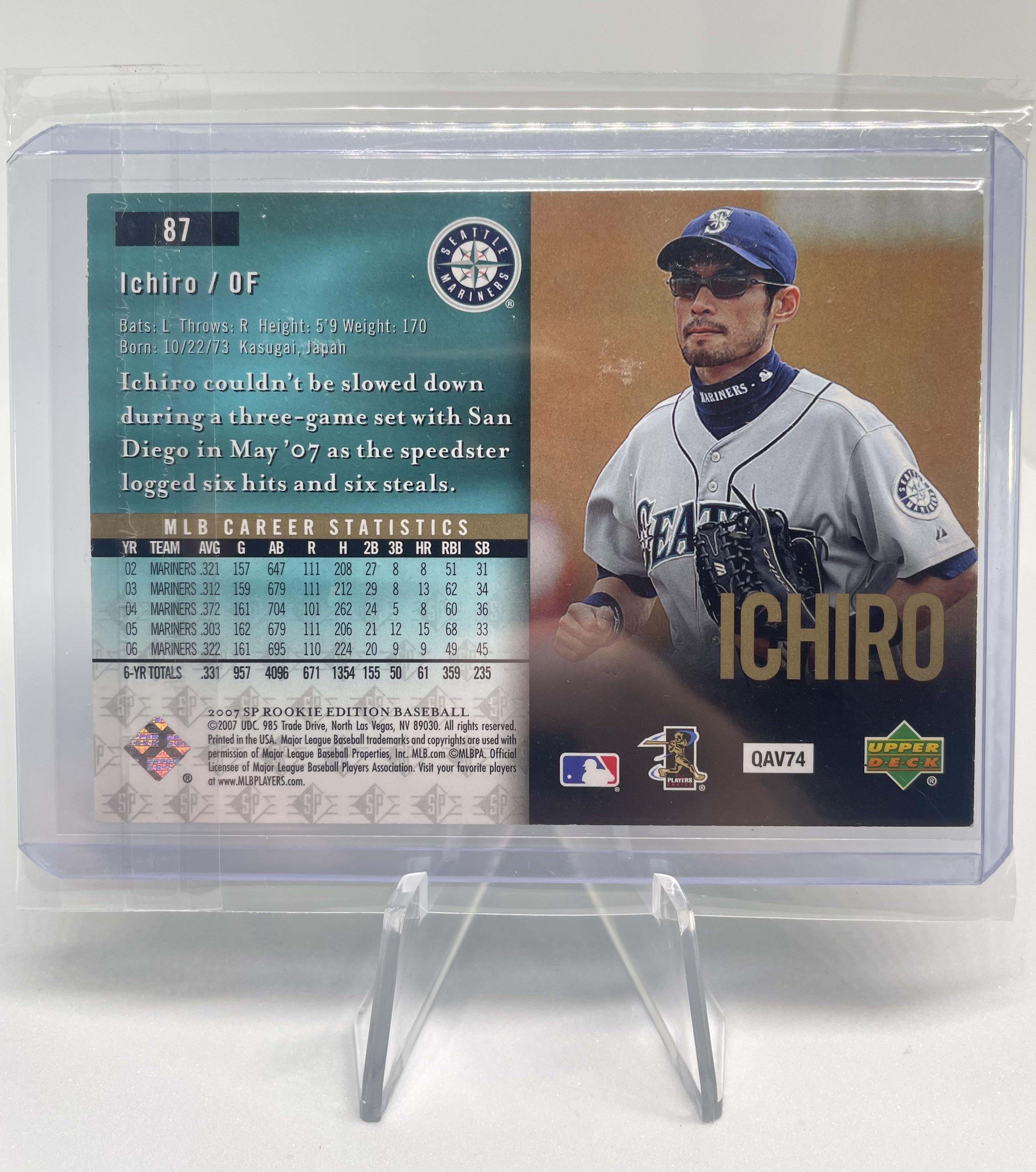 2007 Upper Deck SP Rookie Edition Ichiro Suzuki #87