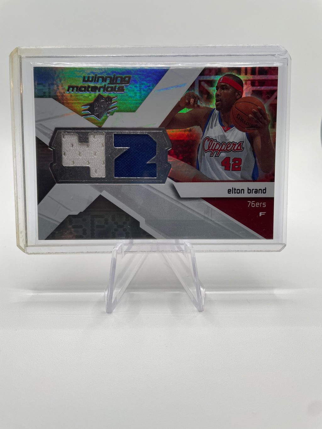 2008-09 Upper Deck SPx Elton Brand Winning Materials Numbers Patch #WMJ-EB