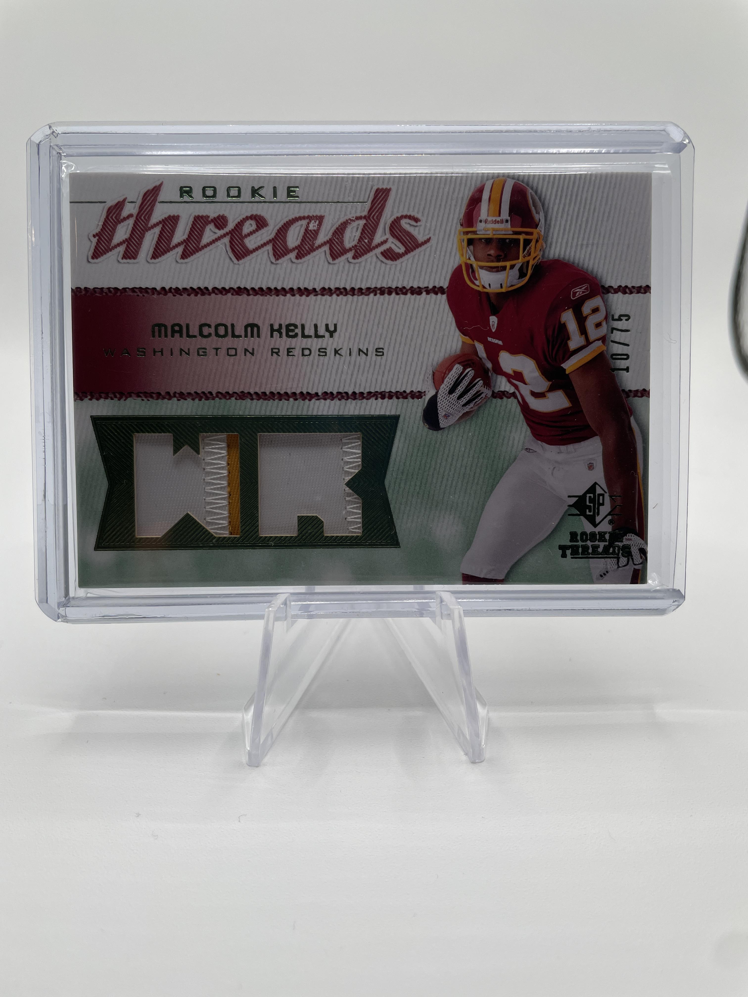 2008 SP Malcolm Kelly Rookie Threads Green Dual Patch /75 #RT-MK