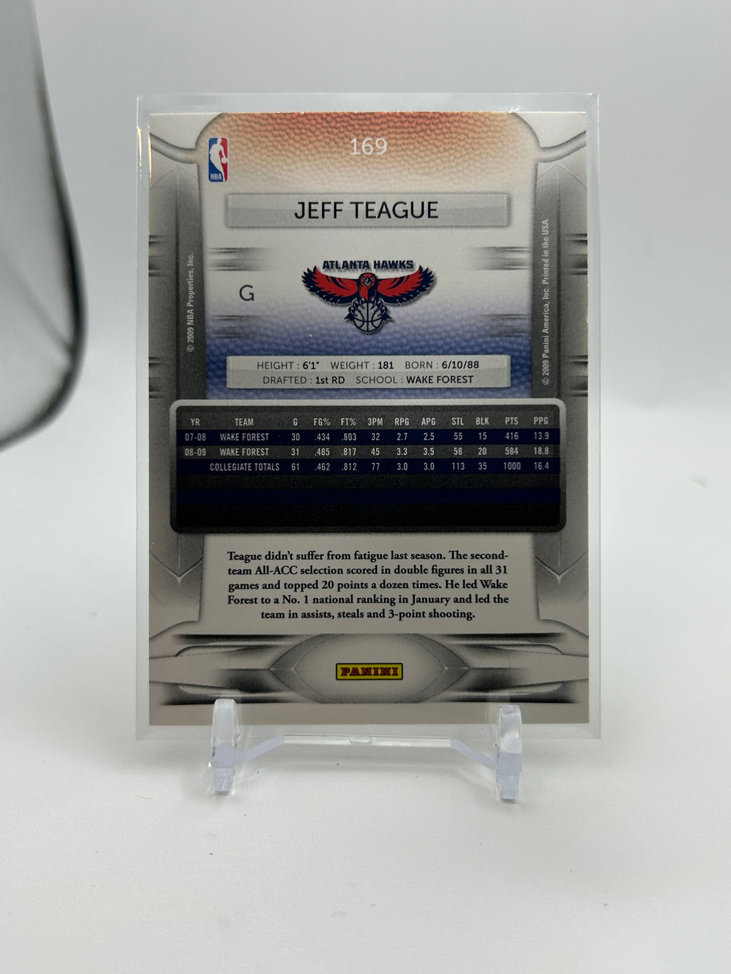 2009-10 Panini Prestige Jeff Teague Rookie #169