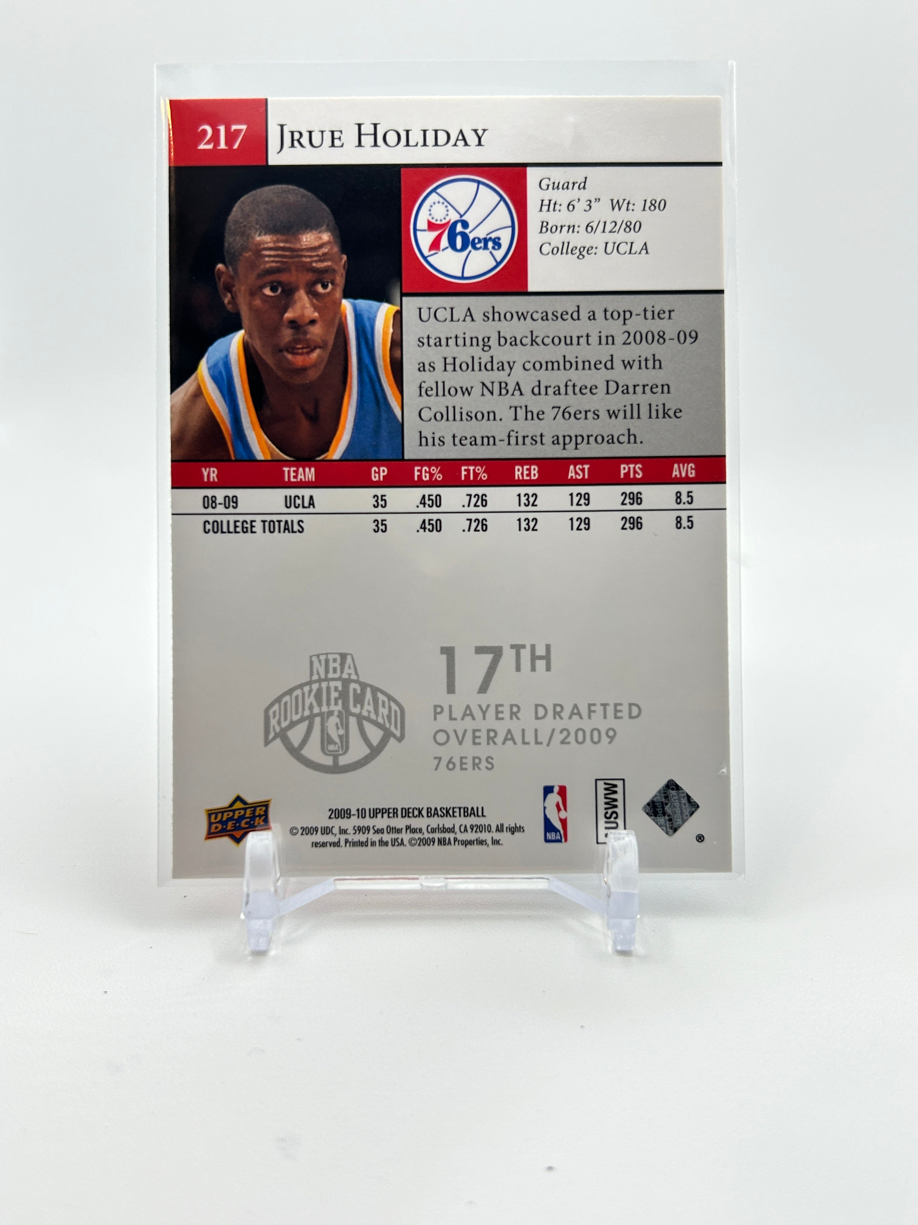 2009-10 Upper Deck Jrue Holliday Star Rookies #217