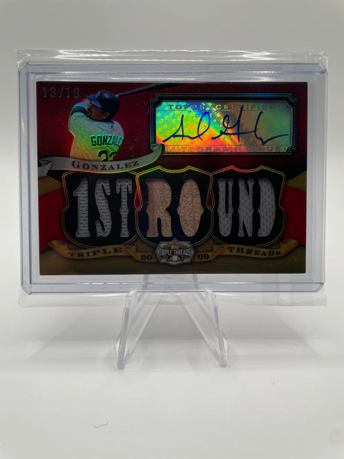 2009 Topps Triple Threads Adrian Gonzalez Auto Relic /18 #TTAR-106