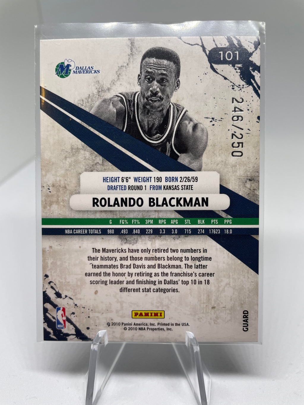 2010-11 Panini Rookies & Stars Rolando Blackman Longevity Red Foil /250