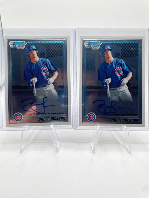 2010 Bowman Chrome Brett Jackson Rookie Refractor Auto Set /500 + Base (x3)
