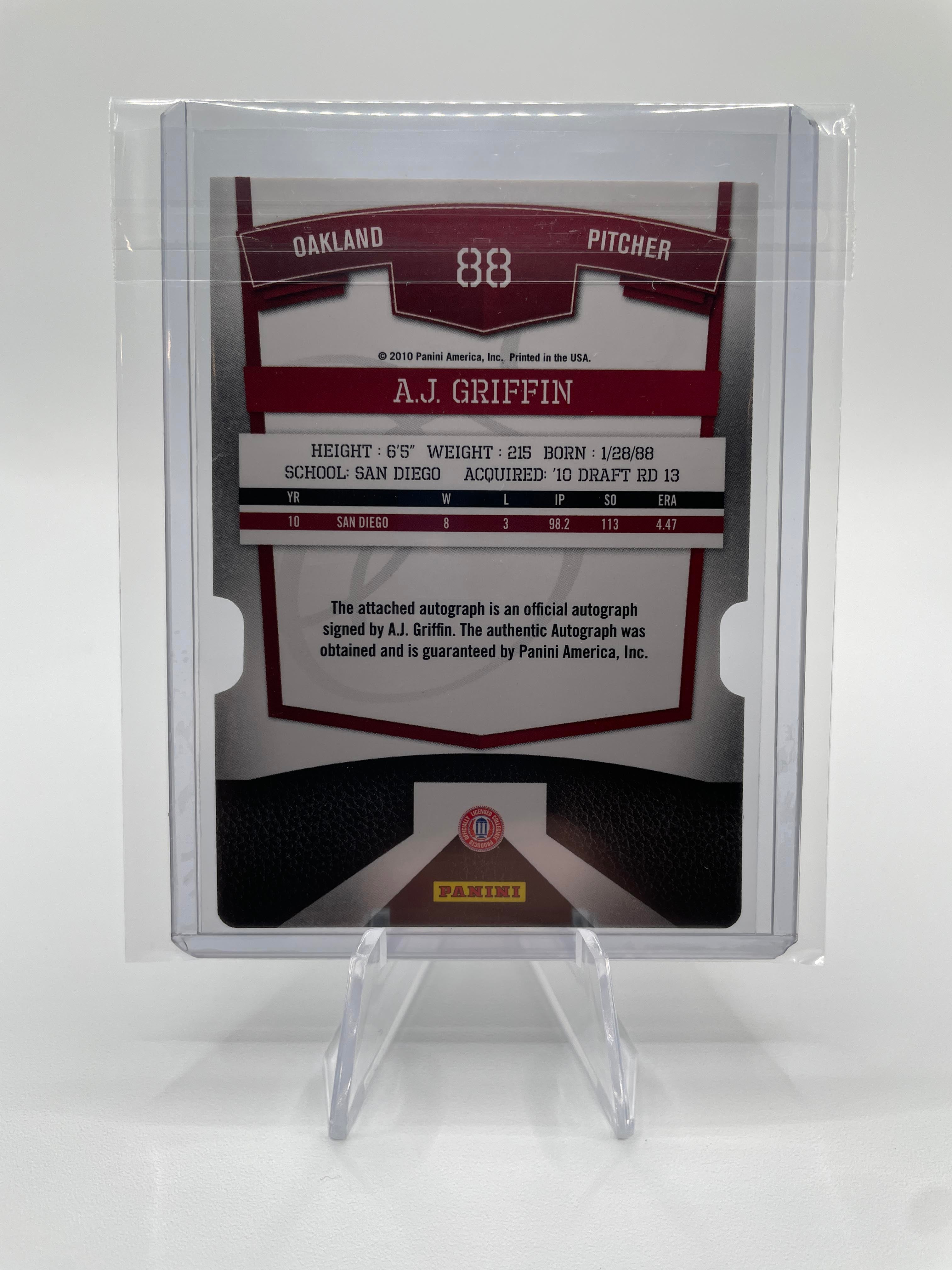2010 Donruss Elite Extra Edition AJ Griffin Aspirations Die-Cut Auto /100
