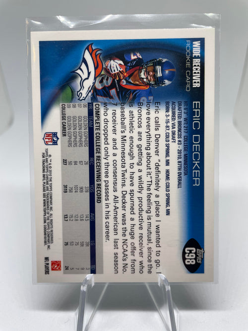 2010 Topps Chrome Eric Decker Rookie #98