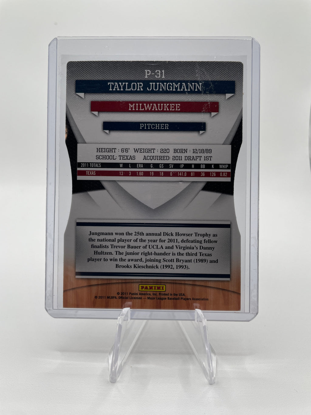 2011 Donruss Elite Extra Edition Taylor Jungman Aspirations Die-Cut /200
