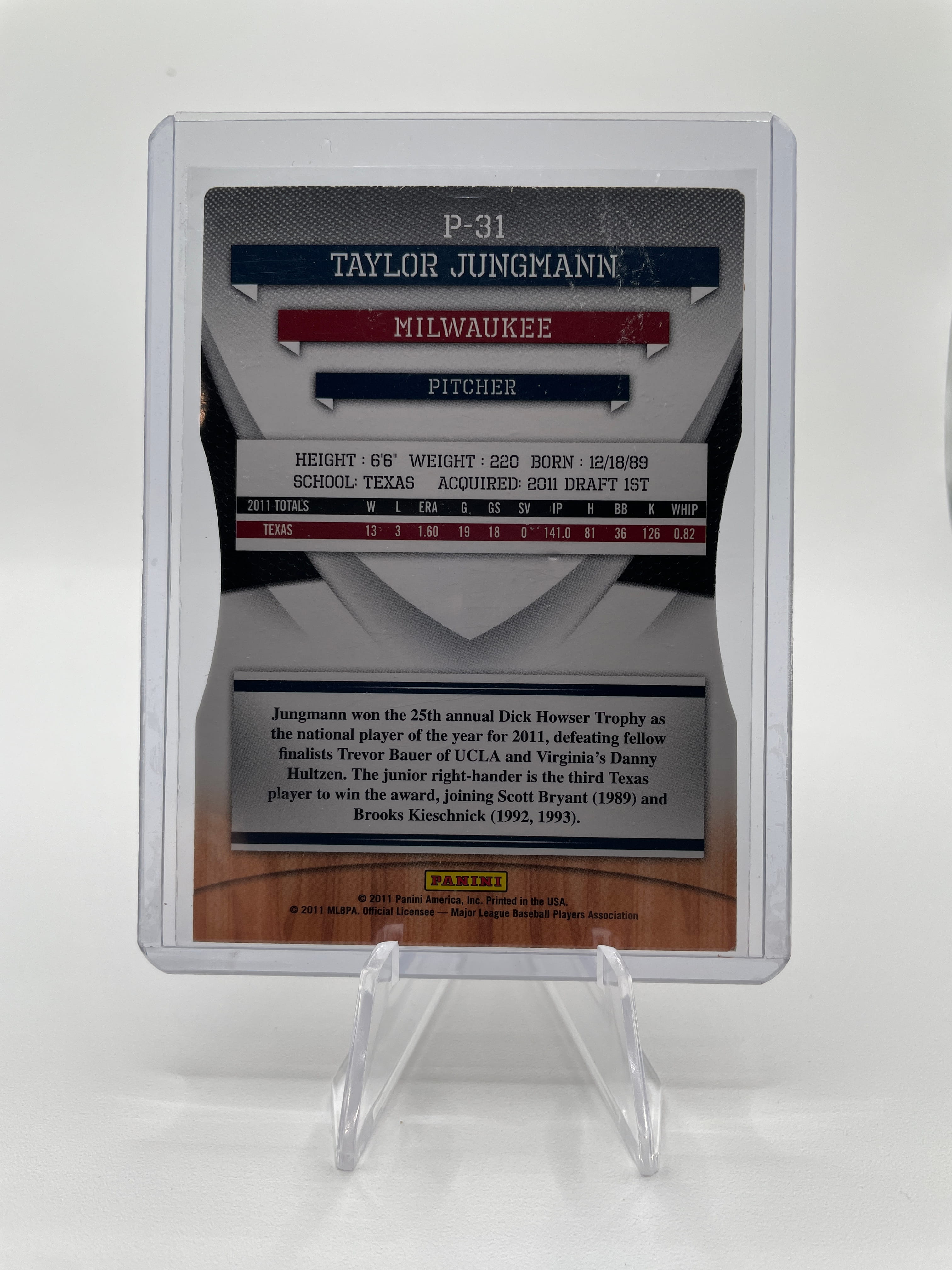 2011 Donruss Elite Extra Edition Taylor Jungman Aspirations Die-Cut /200