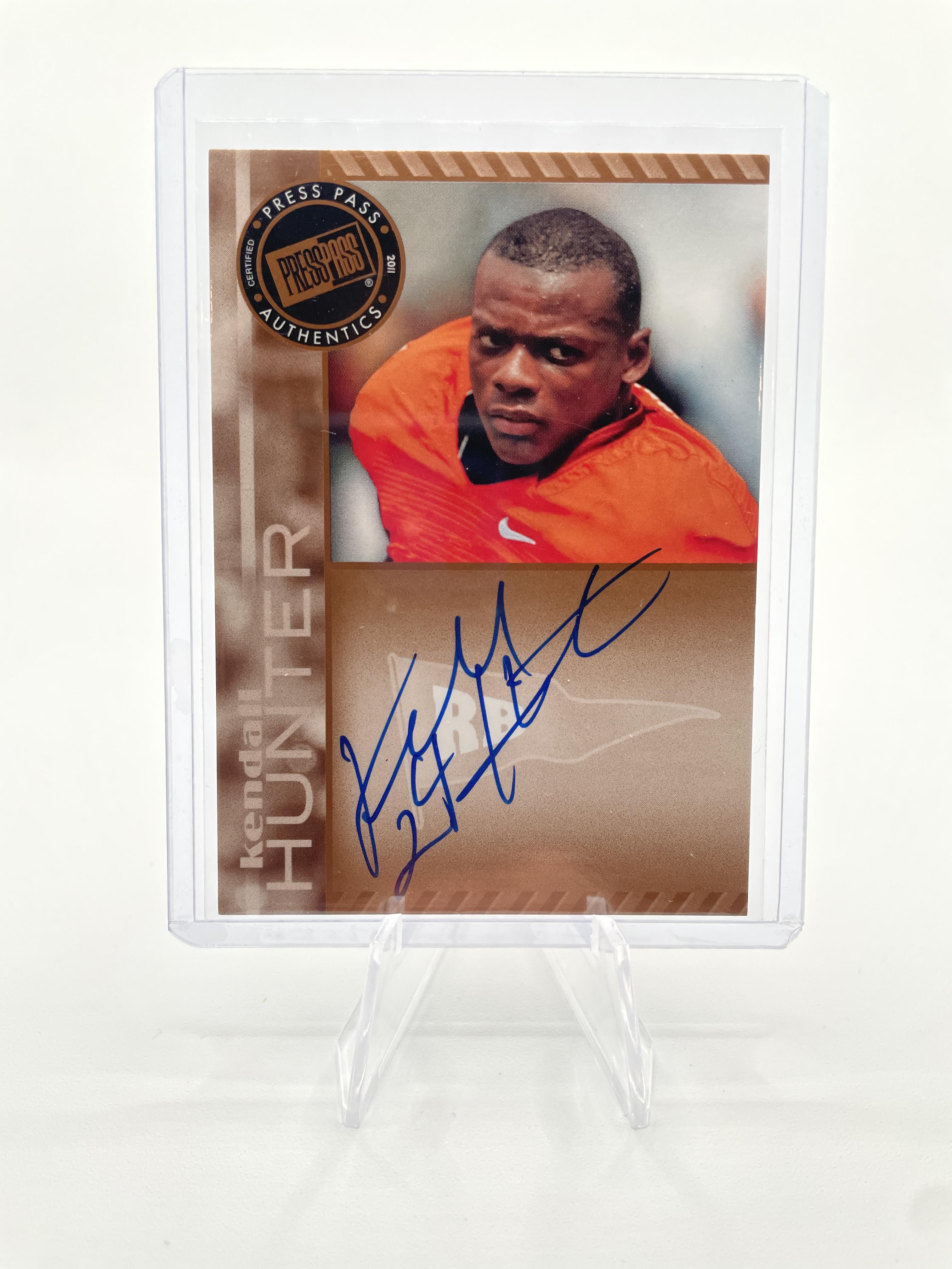 2011 Press Pass Kendall Hunter On-Card Rookie Auto