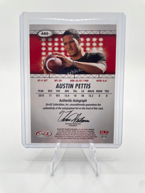 2011 Sage Hit Austin Pettis Rookie Auto