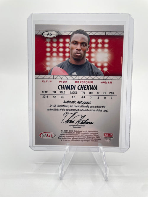 2011 Sage Hit Chimdi Chekwa Rookie Auto