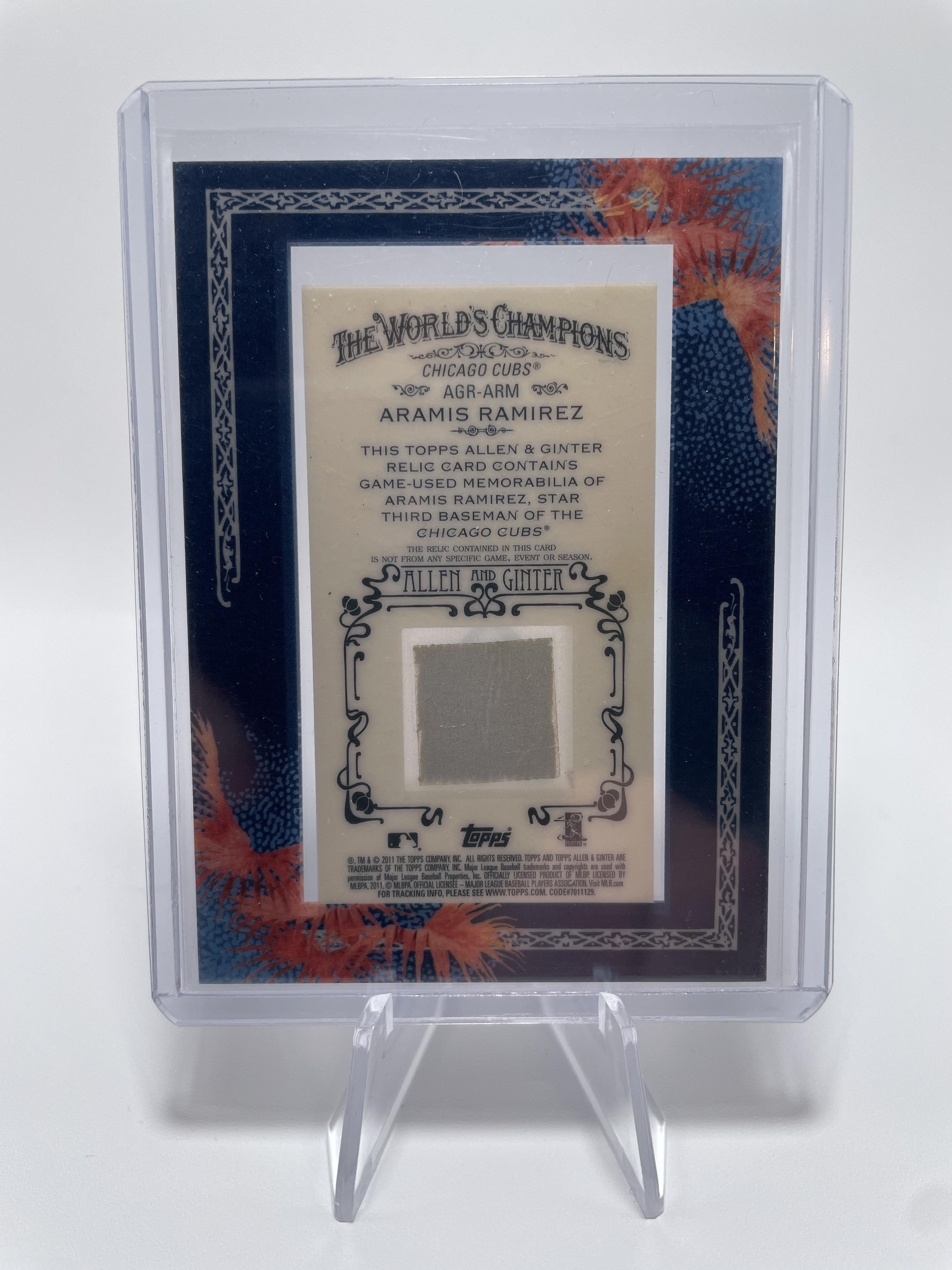 2011 Topps Allen & Ginter Aramis Ramirez Framed Mini Relic Patch