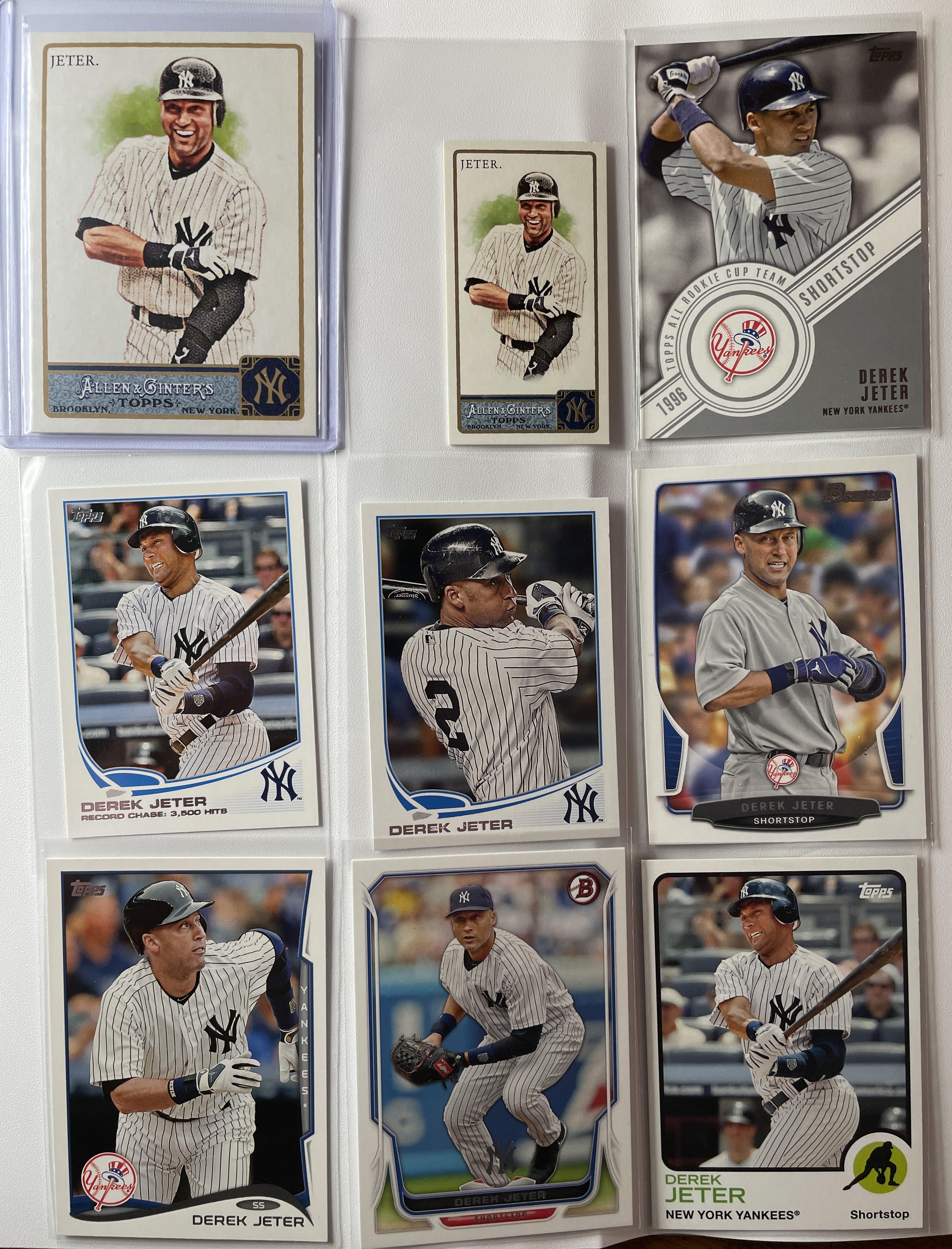 2011 Topps Allen & Ginter Derek Jeter Mini + 2013 Topps Inserts + Base Set (x9)
