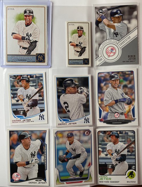 2011 Topps Allen & Ginter Derek Jeter Mini + 2013 Topps Inserts + Base Set (x9)