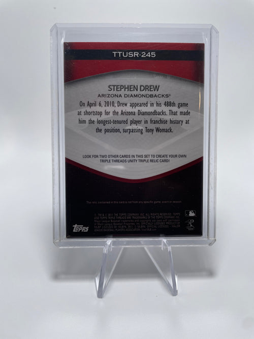 2011 Topps Triple Threads Stephen Drew Unity Relic /36 #TTUSR-251