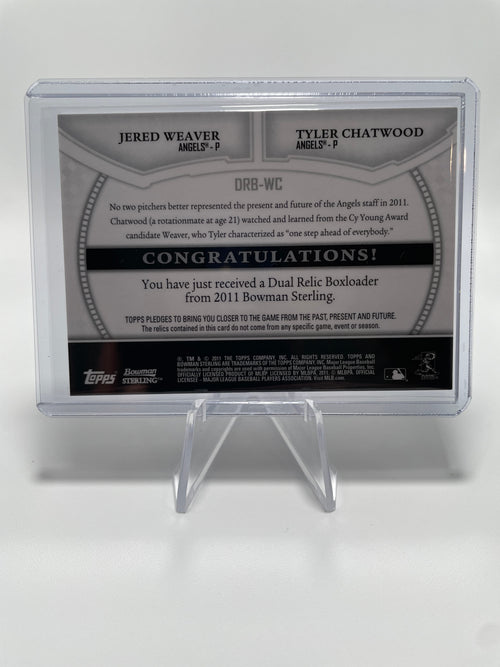 2011 Bowman Sterling Jered Weaver + Tyler Chatwood Dual Jersey /99 #DRB-WC