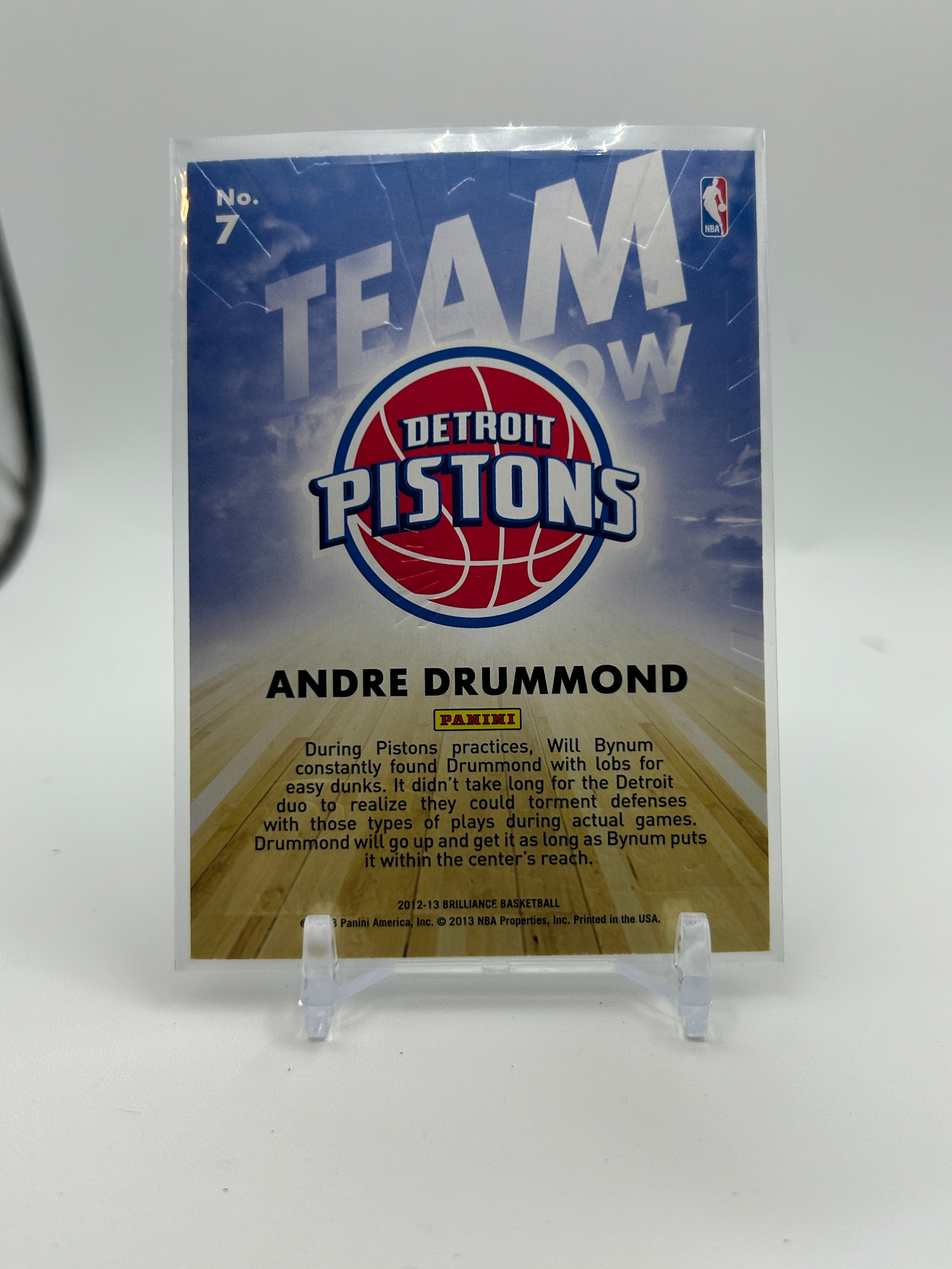 2012-13 Panini Brilliance Andre Drummond Team Tommorow Rookie #7