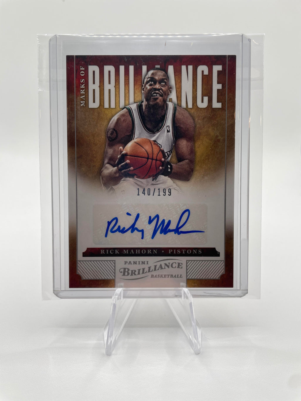 2012-13 Panini Brilliance Rick Mahorn Auto Marks Of Brilliance Auto SP /199 #52