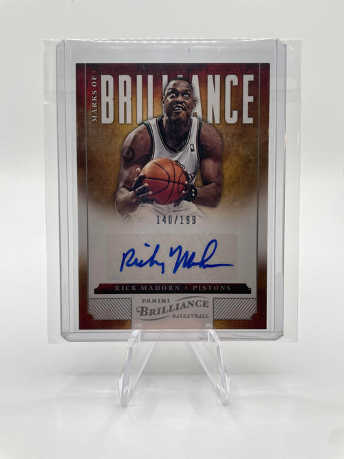 2012-13 Panini Brilliance Rick Mahorn Auto Marks Of Brilliance Auto SP /199 #52