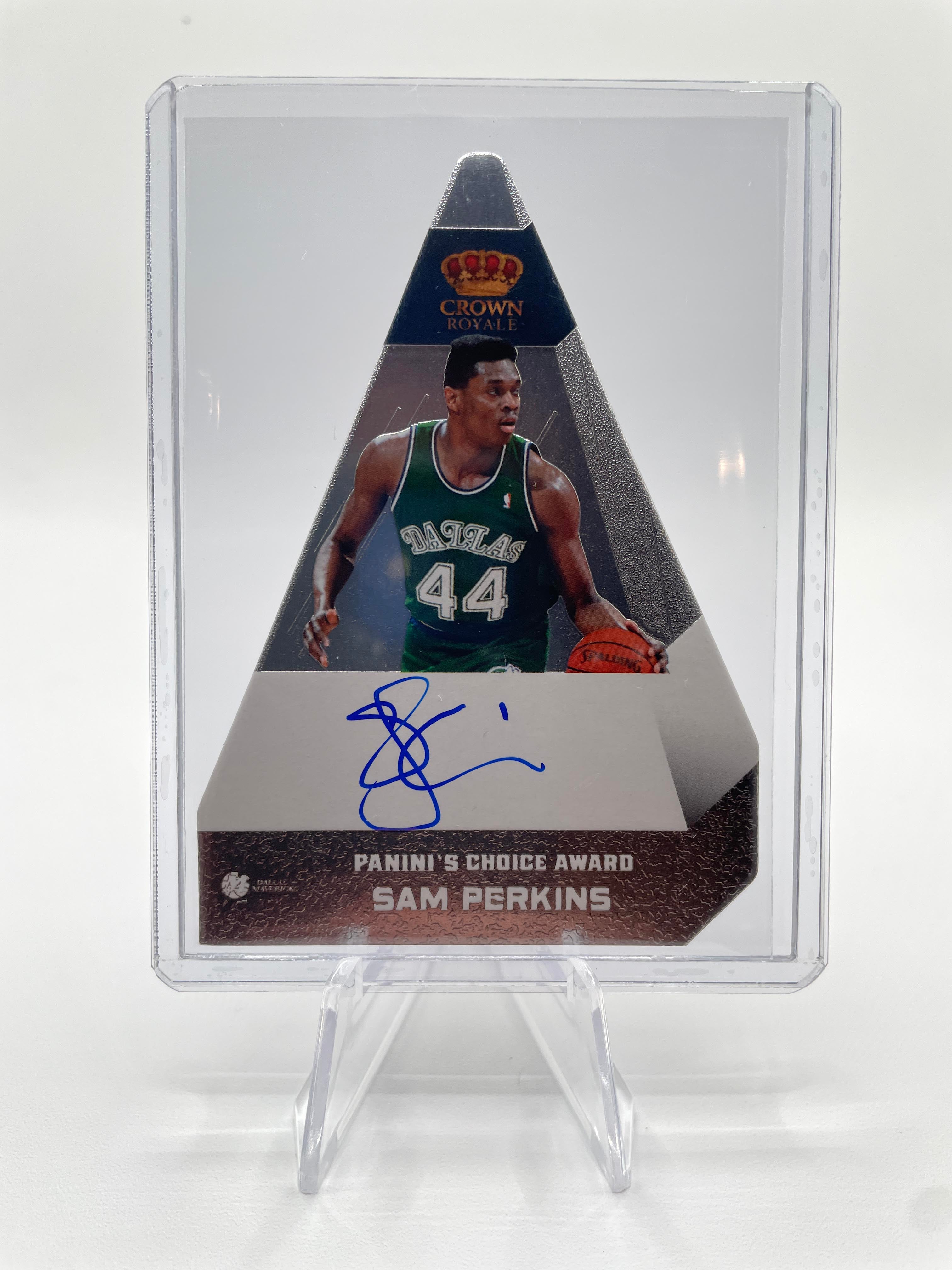 2012-13 Panini Crown Royale Sam Perkins Choice Award Die-Cut Auto SP /25 #86