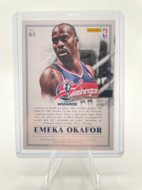 2012-13 Panini Crusade Emeka Okafor Majestic SP Patch #85