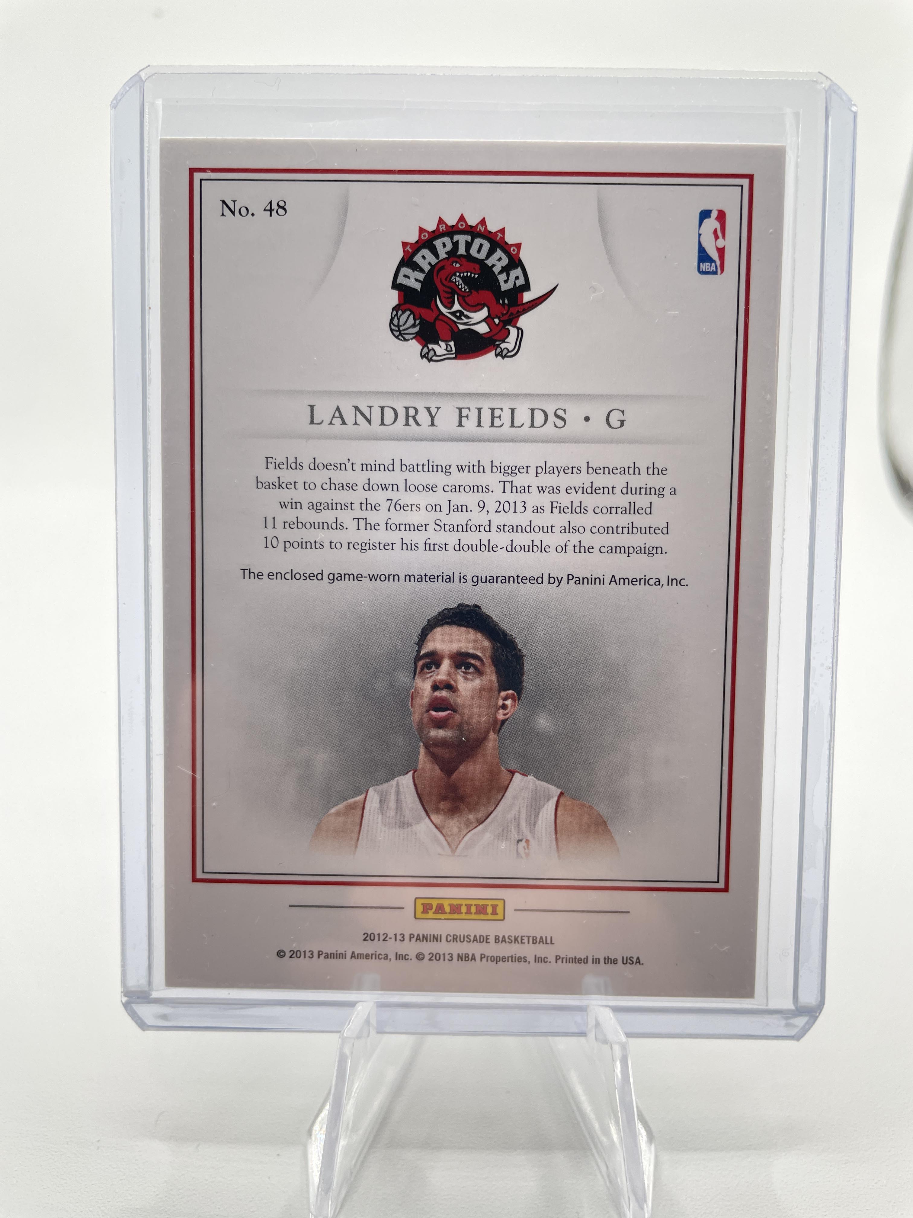 2012-13 Panini Crusade Landry Fields Quest SP Patch #48