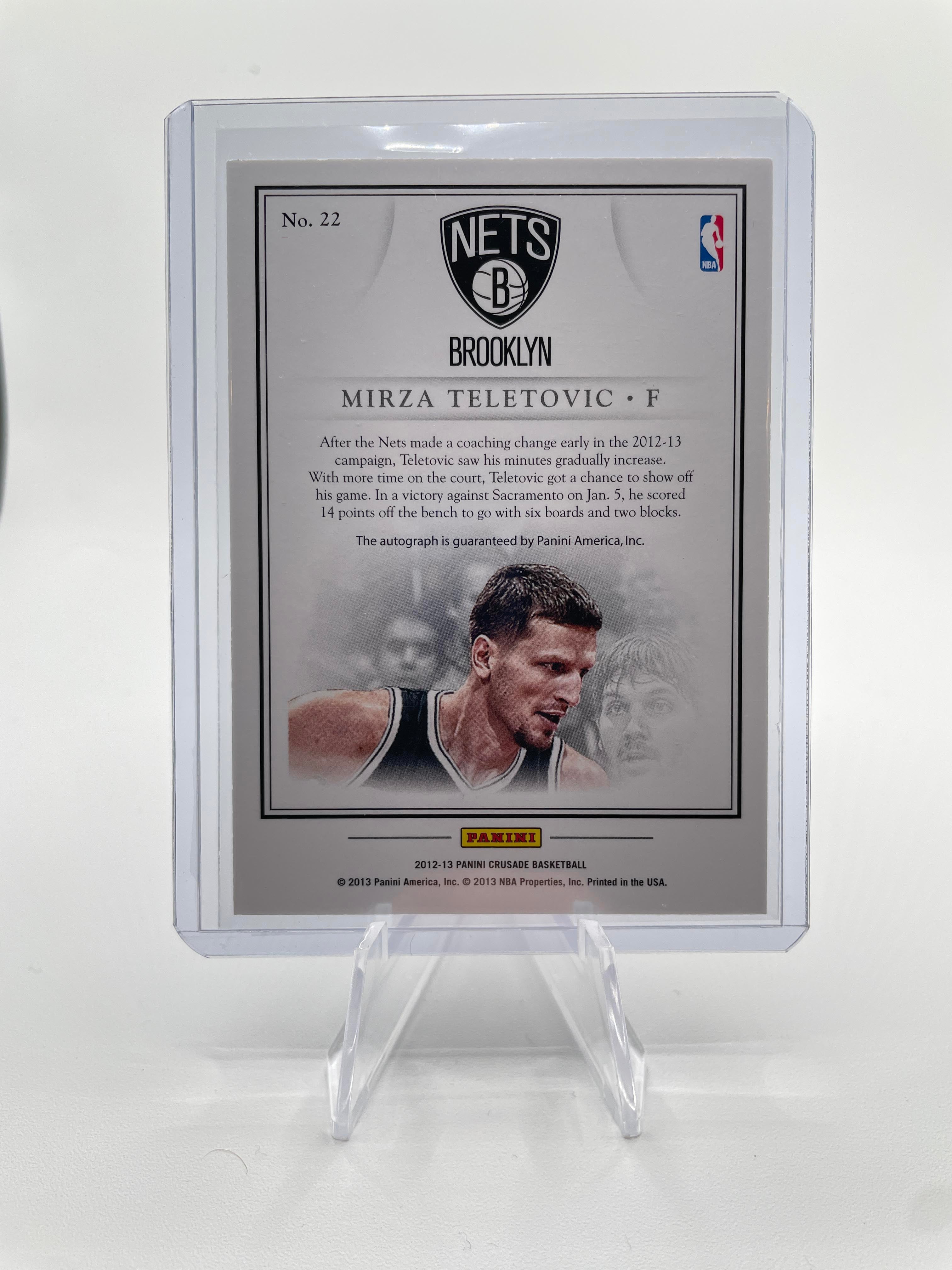 2012-13 Panini Crusade Mirza Teletovic Quest Auto #22