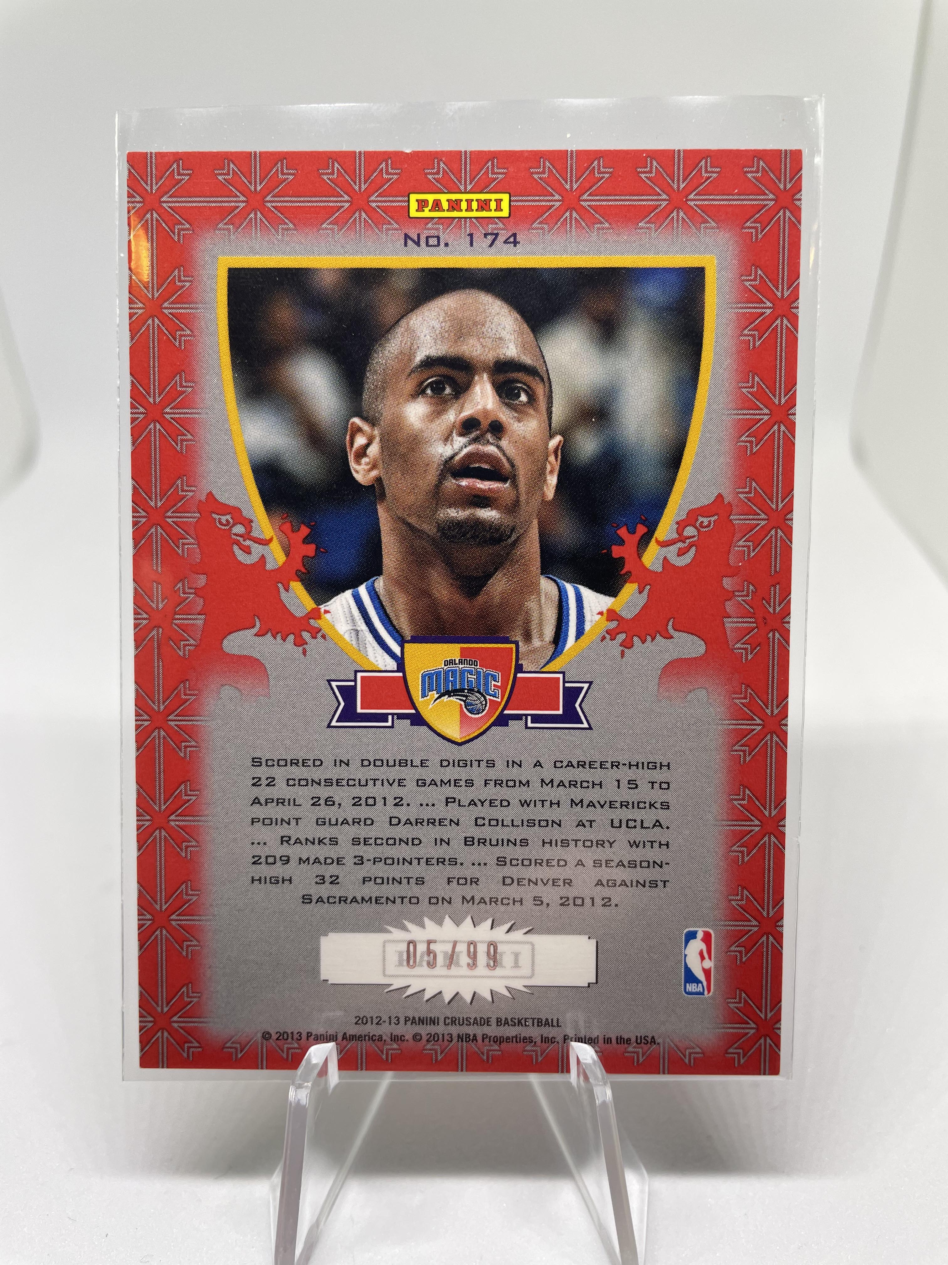 2012-13 Panini Crusade Red Arron Afflalo /99 #174