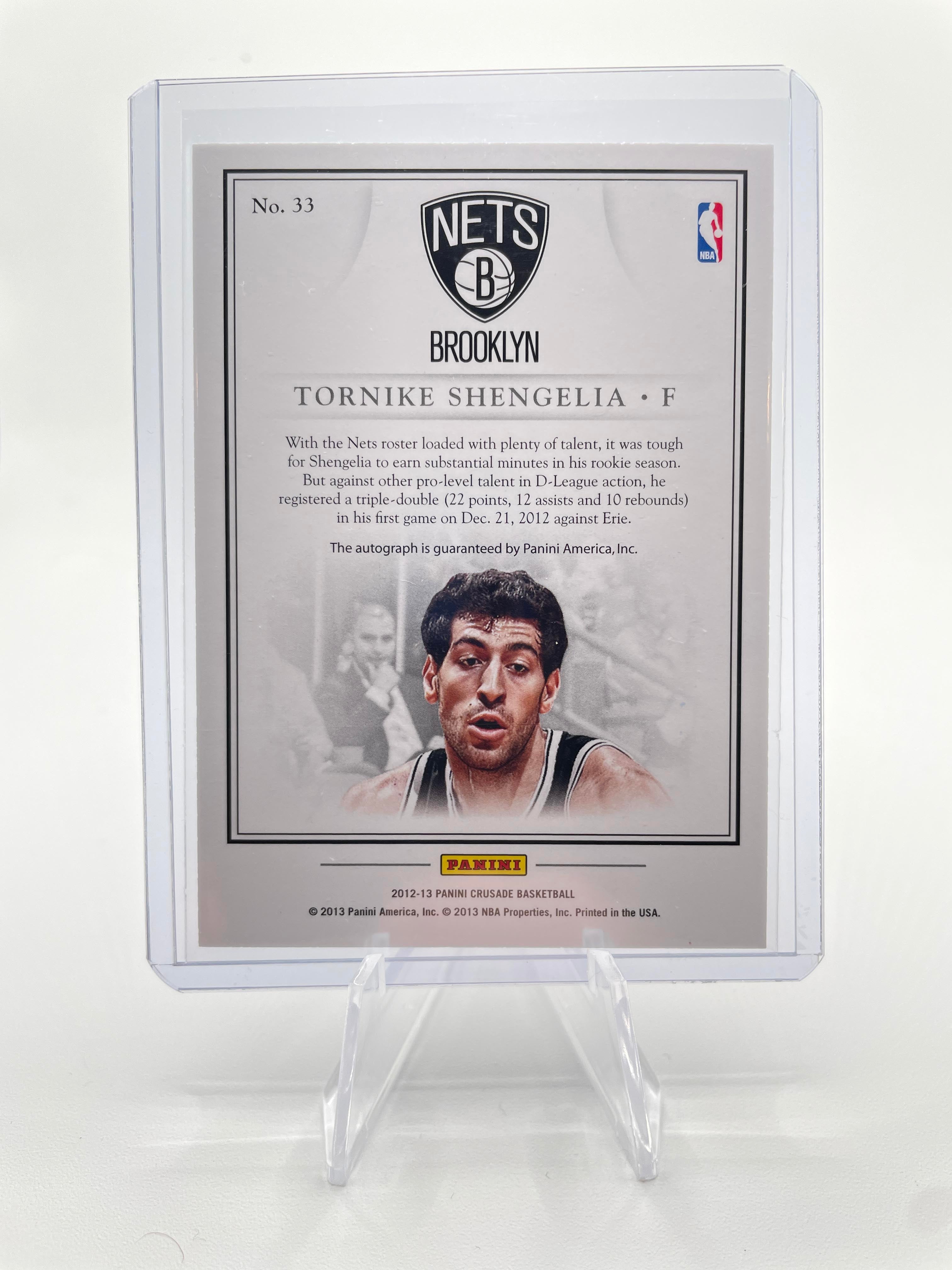 2012-13 Panini Crusade Tornike Shengelia Quest Auto #33